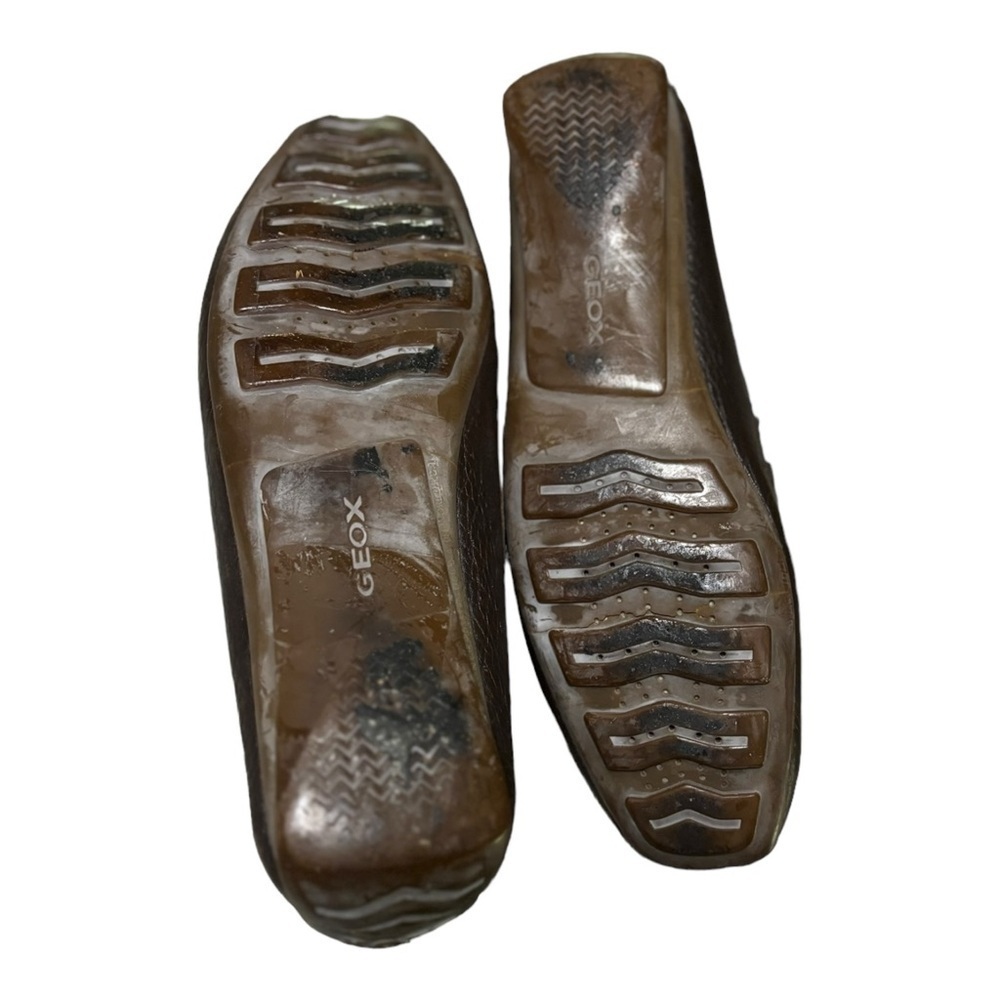 Geox Spira Dark Brown Loafers Size 37.5 / Ladies Size 6 Leather Driving Loafers - Picture 8 of 14